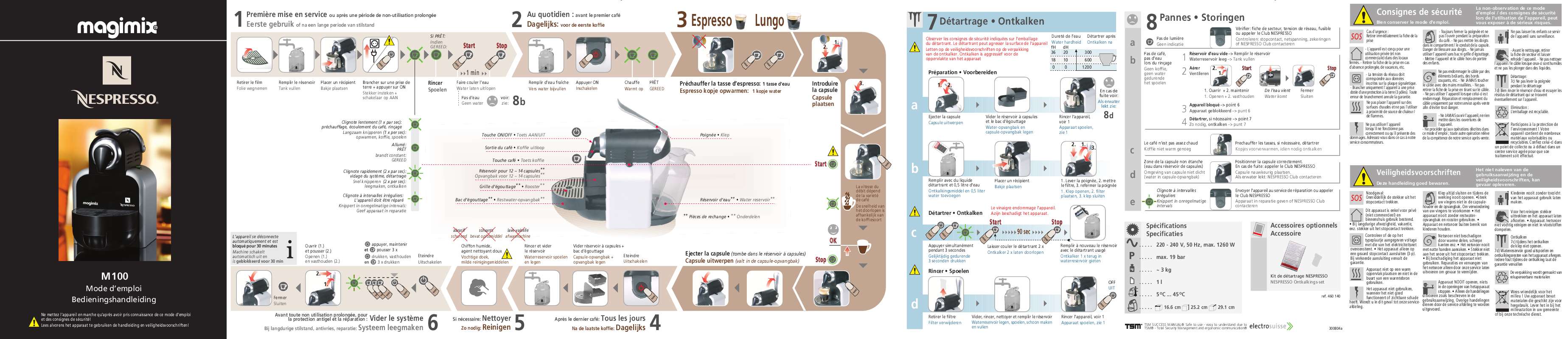 mode d'emploi detartrage machine a cafe nespresso